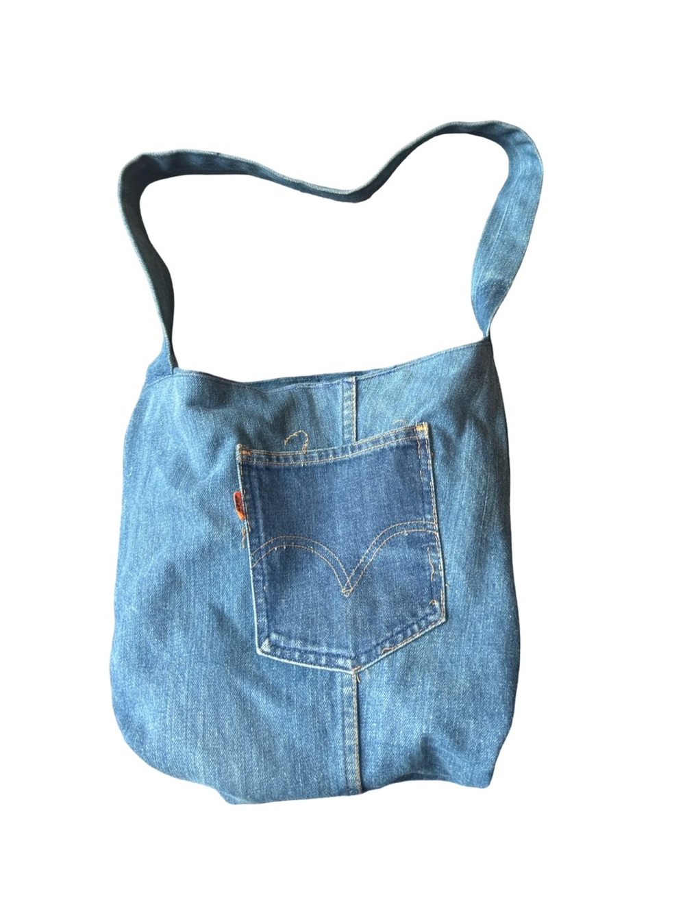 VTG 90s 2 sides handcrafted denim bag -Levi’s